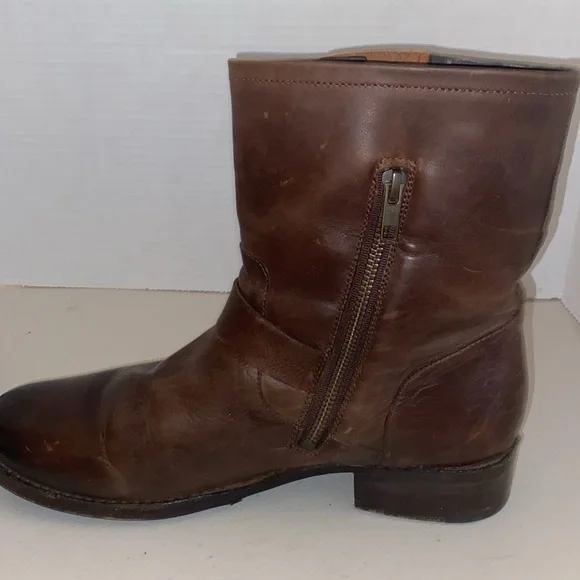 Frye Vicky Engineer Chocolate Brown Leather Boot Size 11 B - Picture 5 of 15